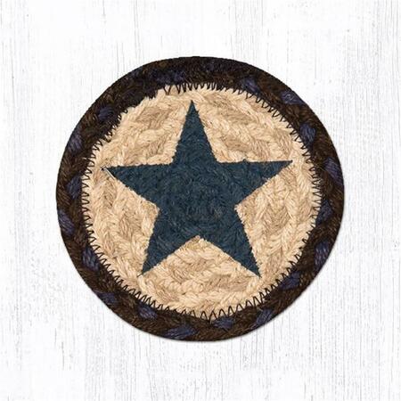 CAPITOL IMPORTING CO 5 x 5 in. Blue Star Printed Round Coaster 31-IC312BS